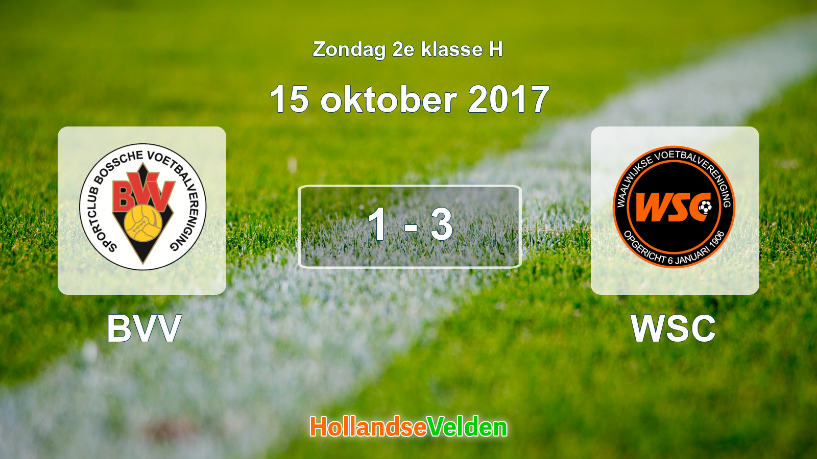 Gespeelde wedstrijd: BVV - WSC 1 - 3 (15 oktober 2017)