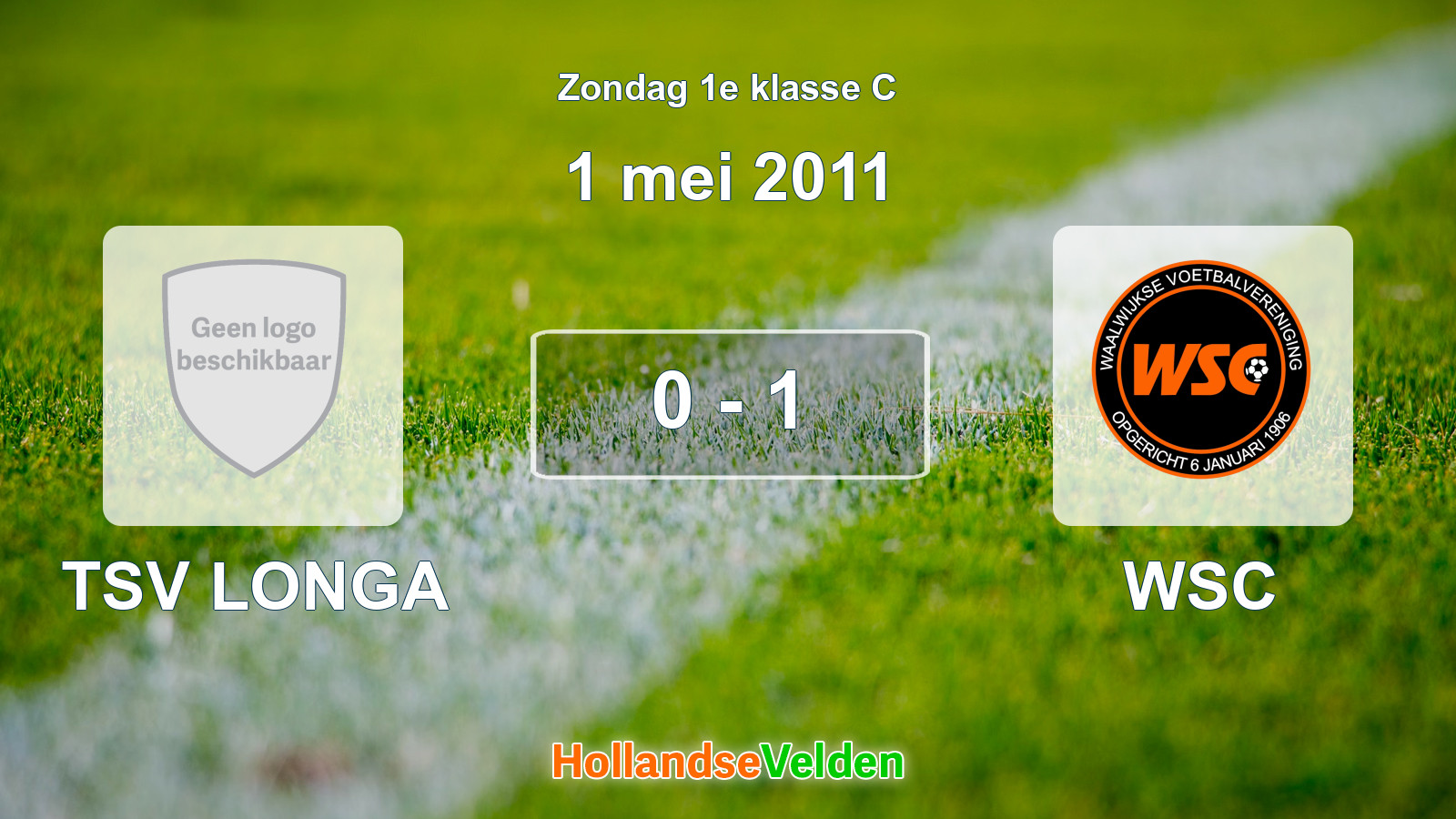 Gespeelde wedstrijd: TSV LONGA - WSC 0 - 1 (1 mei 2011)