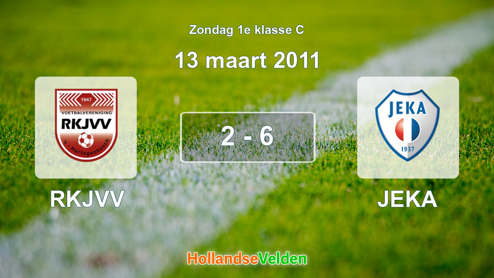 Gespeelde wedstrijd: RKJVV - JEKA 2 - 6 (13 maart 2011)
