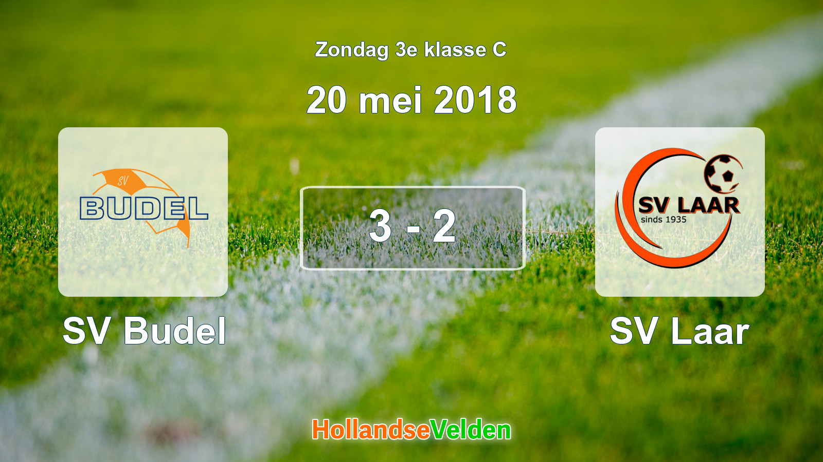 Gespeelde wedstrijd: SV Budel - SV Laar 3 - 2 (20 mei 2018)