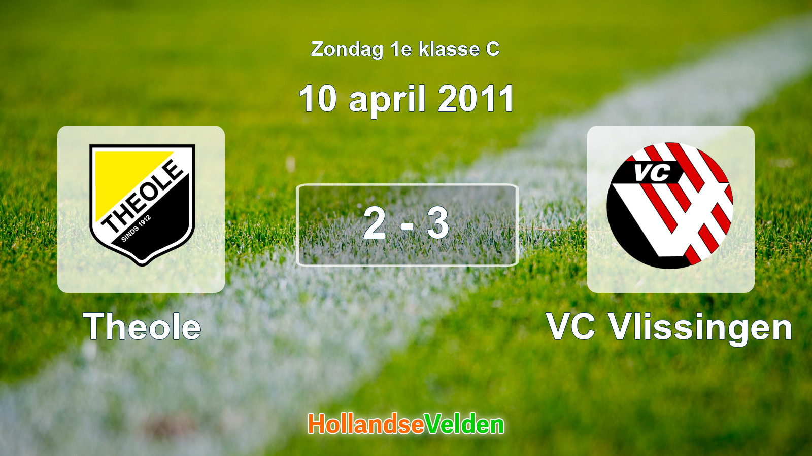 Gespeelde wedstrijd: Theole - VC Vlissingen 2 - 3 (10 april 2011)