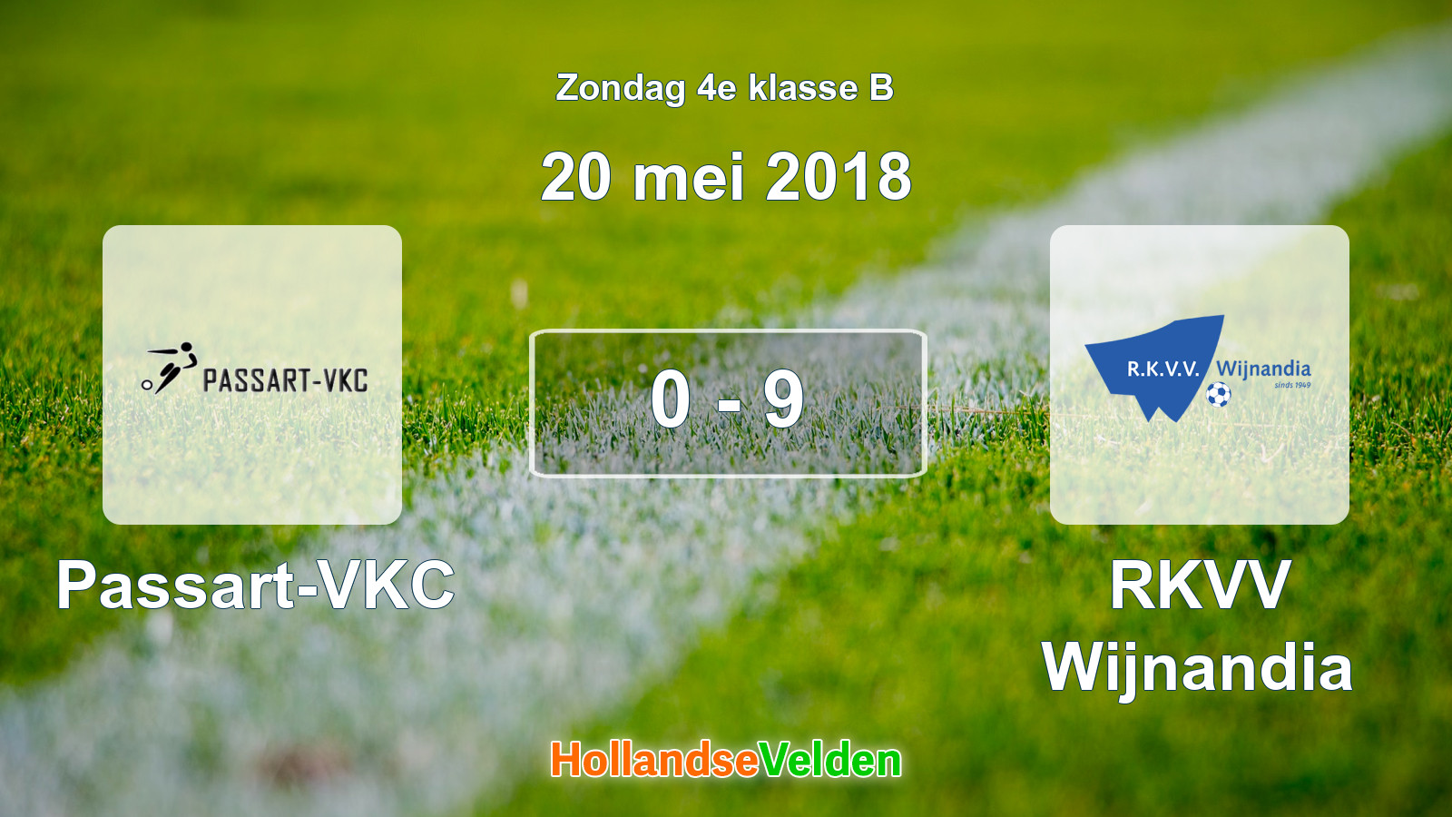 Gespeelde wedstrijd: Passart-VKC - RKVV Wijnandia 0 - 9 (20 mei 2018)