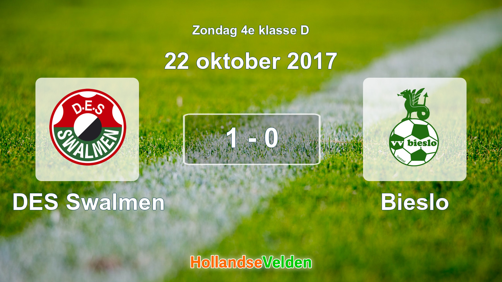 Gespeelde wedstrijd: DES Swalmen - Bieslo 1 - 0 (22 oktober 2017)