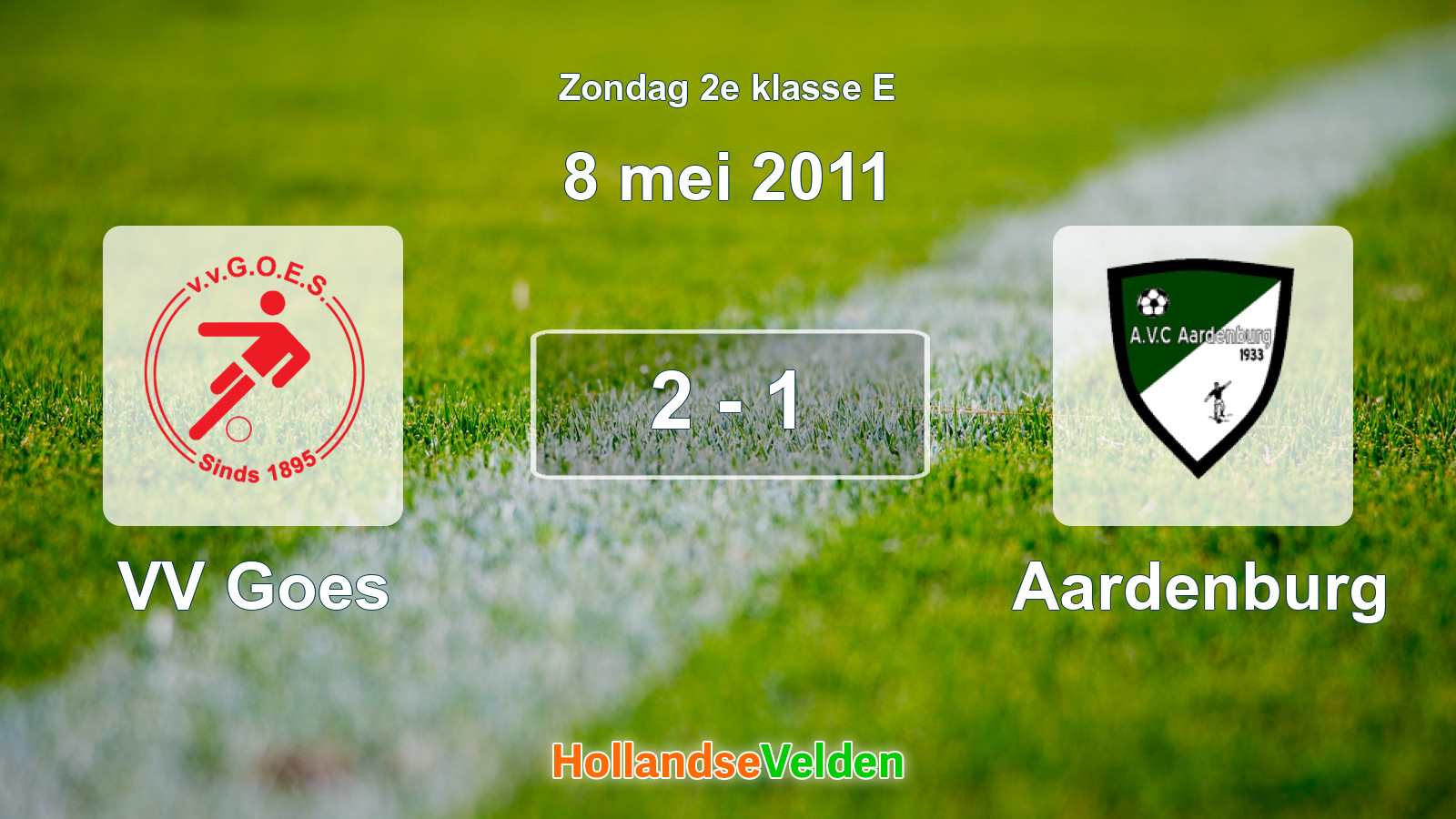 Gespeelde wedstrijd: VV Goes - Aardenburg 2 - 1 (8 mei 2011)