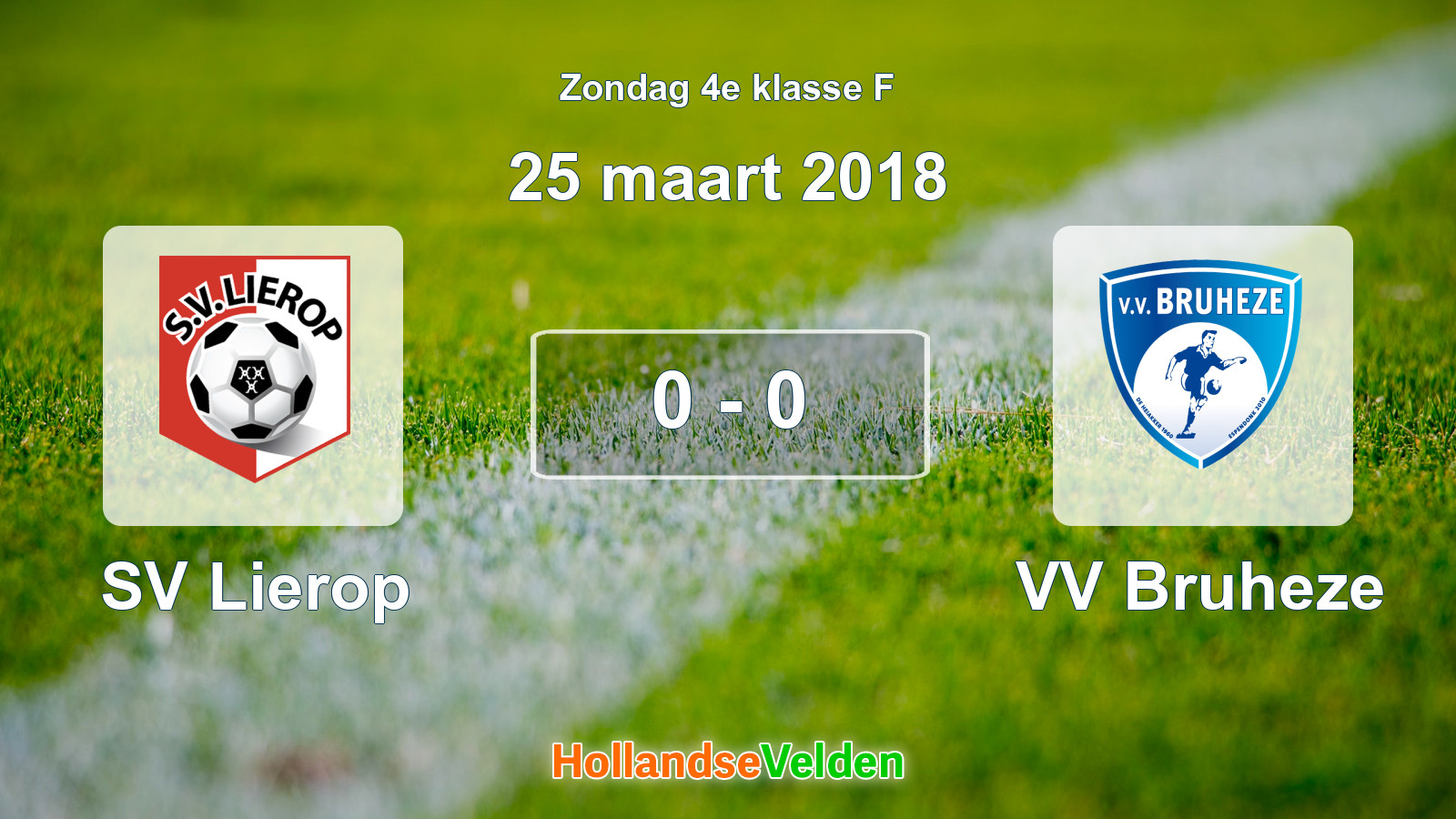 Gespeelde wedstrijd: SV Lierop - VV Bruheze 0 - 0 (25 maart 2018)