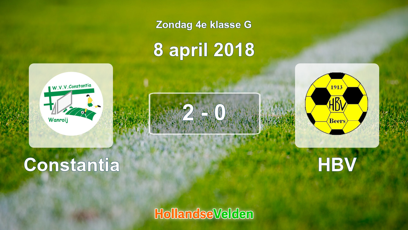 Gespeelde wedstrijd: Constantia - HBV 2 - 0 (8 april 2018)