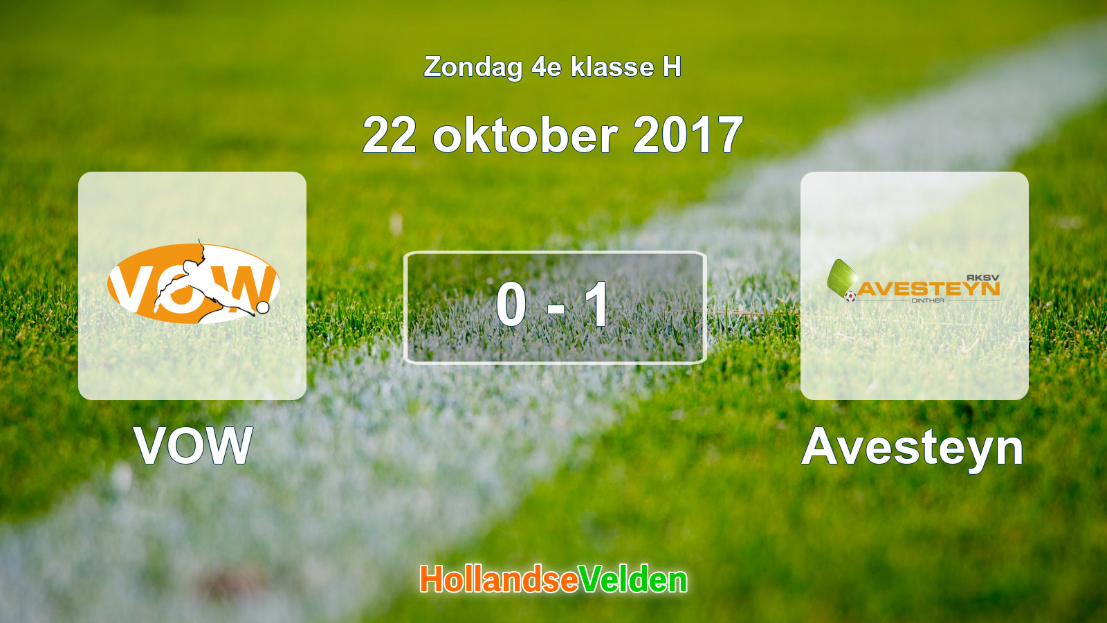 Gespeelde wedstrijd: VOW - Avesteyn 0 - 1 (22 oktober 2017)