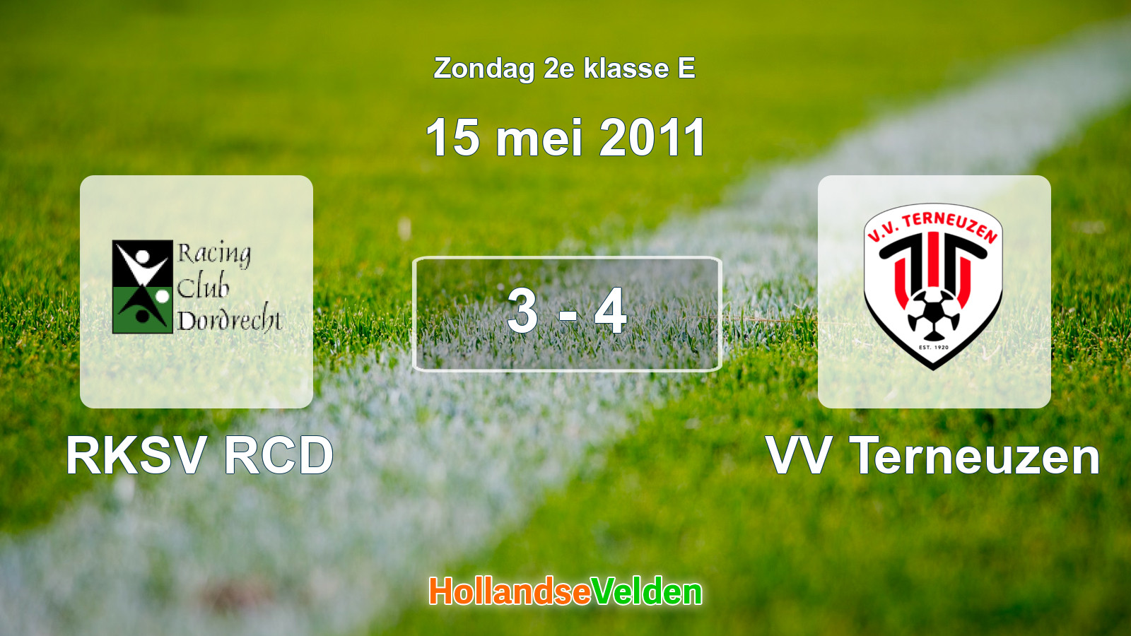 Gespeelde wedstrijd: RKSV RCD - VV Terneuzen 3 - 4 (15 mei 2011)