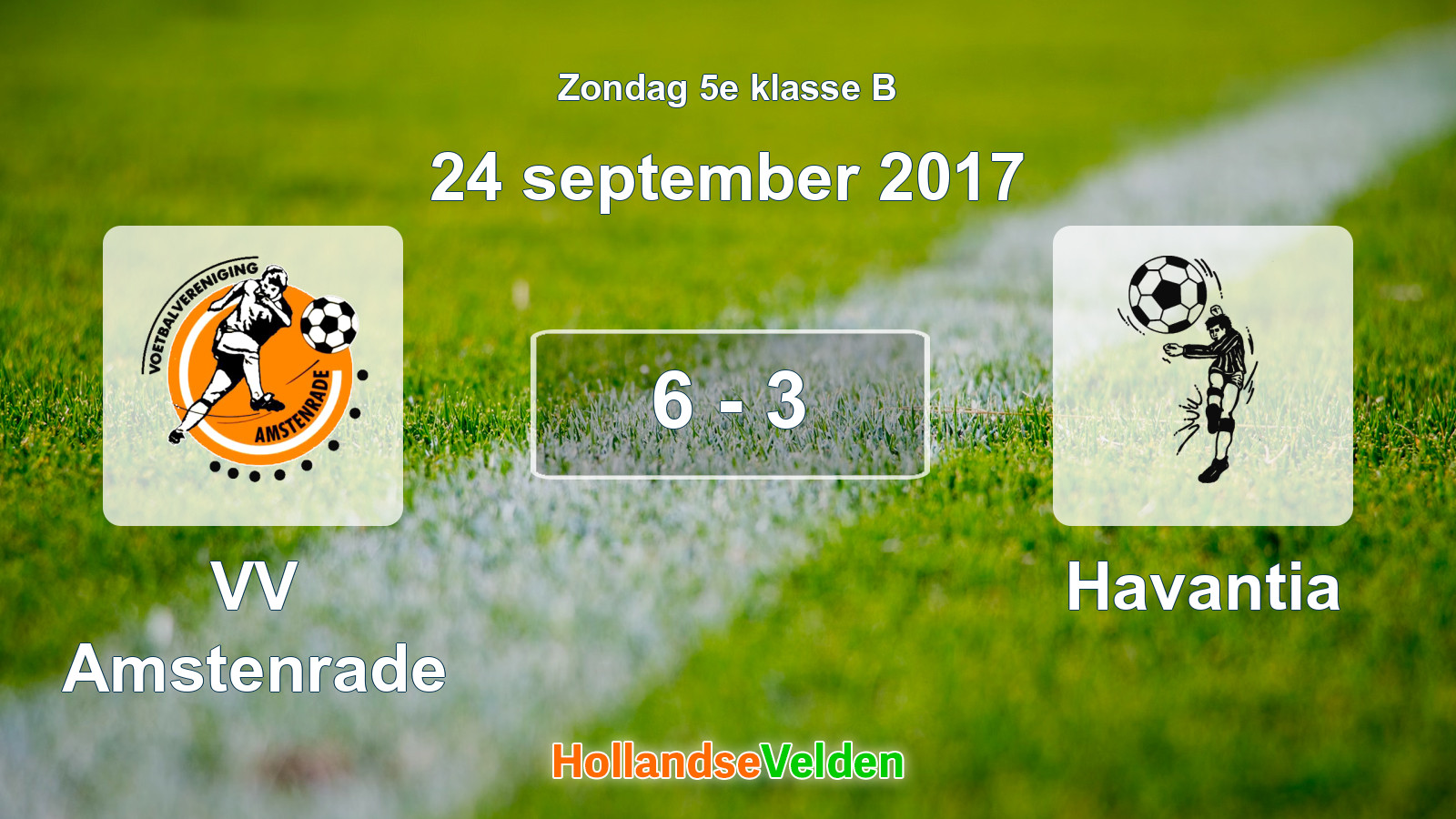 Gespeelde wedstrijd: VV Amstenrade - Havantia 6 - 3 (24 september 2017)