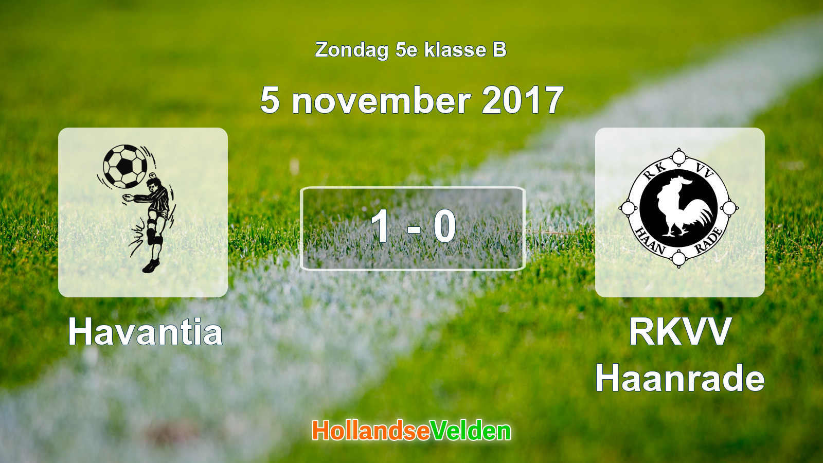 Gespeelde wedstrijd: Havantia - RKVV Haanrade 1 - 0 (5 november 2017)
