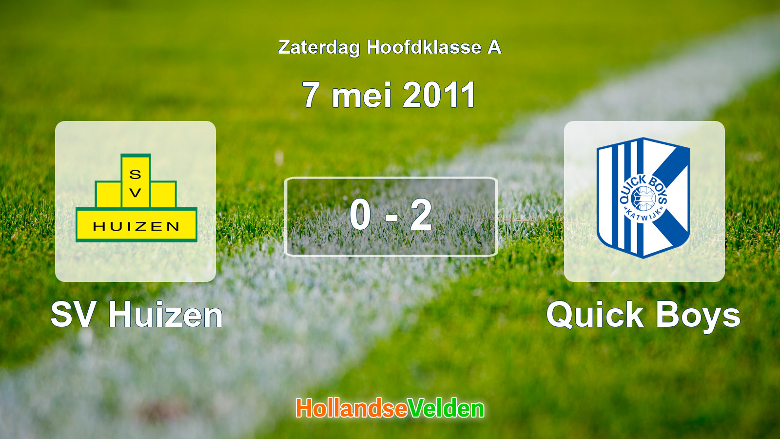 Gespeelde wedstrijd: SV Huizen - Quick Boys 0 - 2 (7 mei 2011)