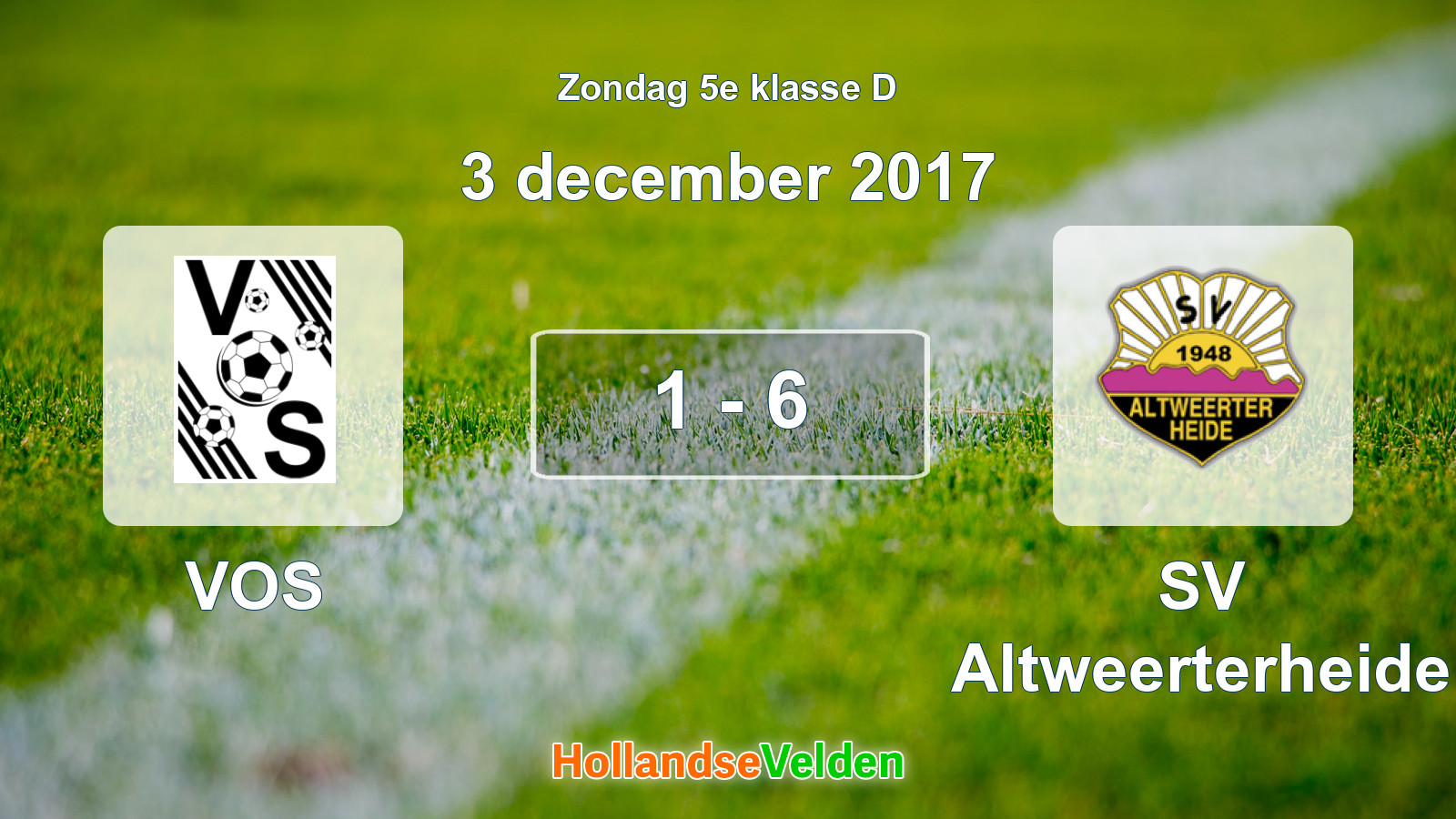 Gespeelde wedstrijd: VOS - SV Altweerterheide 1 - 6 (3 december 2017)