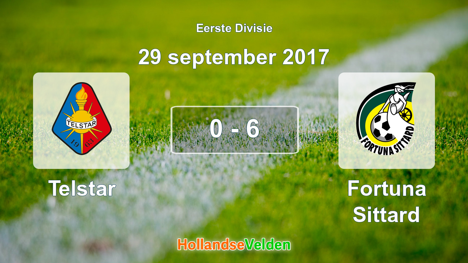 Gespeelde wedstrijd: Telstar - Fortuna Sittard 0 - 6 (29 september 2017)