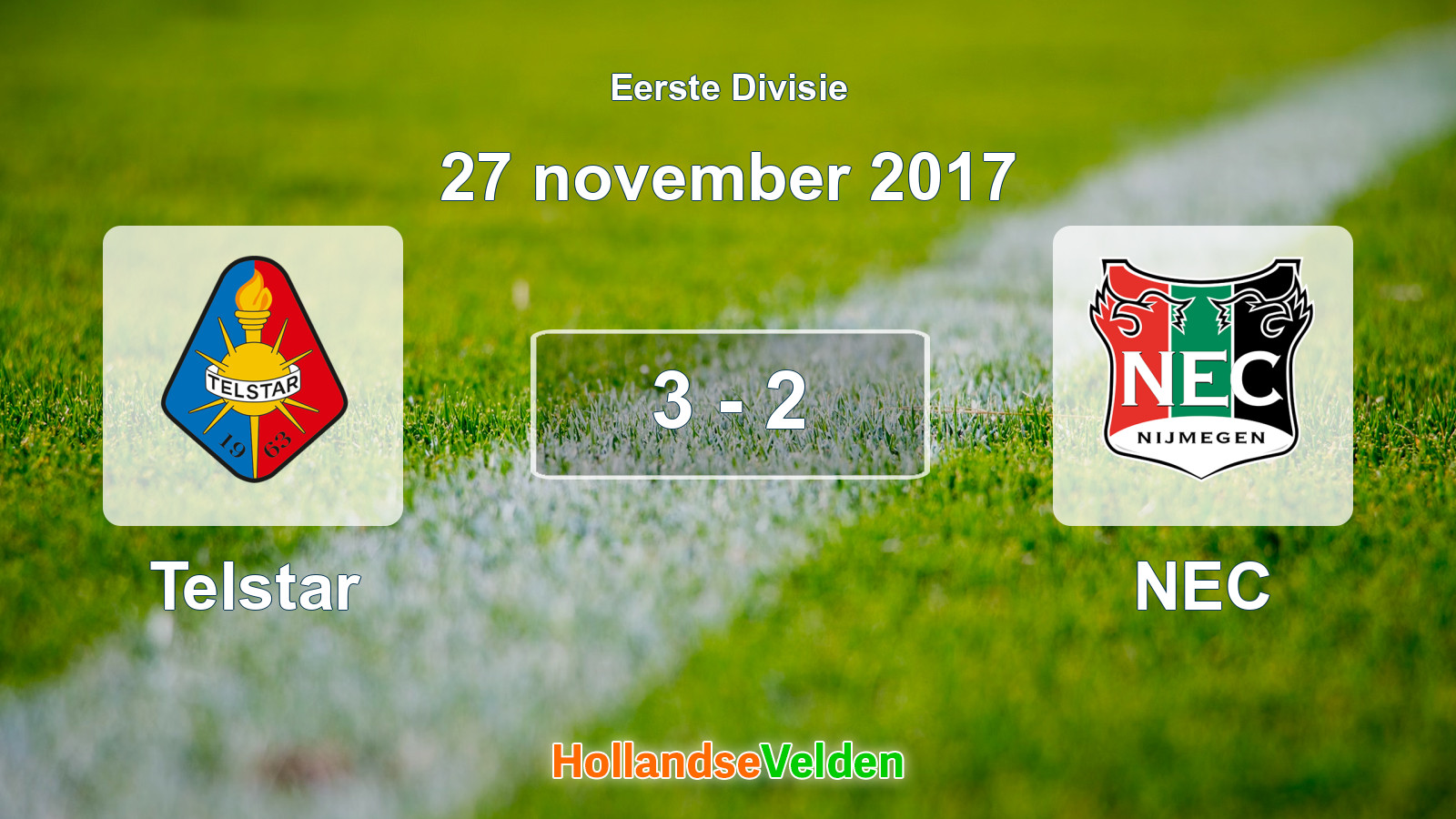 Gespeelde wedstrijd: Telstar - NEC 3 - 2 (27 november 2017)