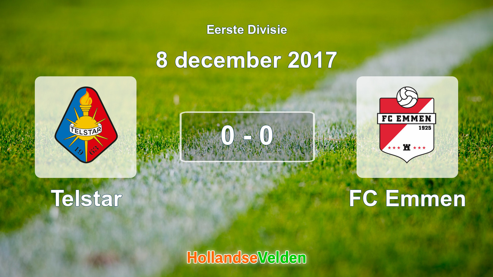 Gespeelde wedstrijd: Telstar - FC Emmen 0 - 0 (8 december 2017)