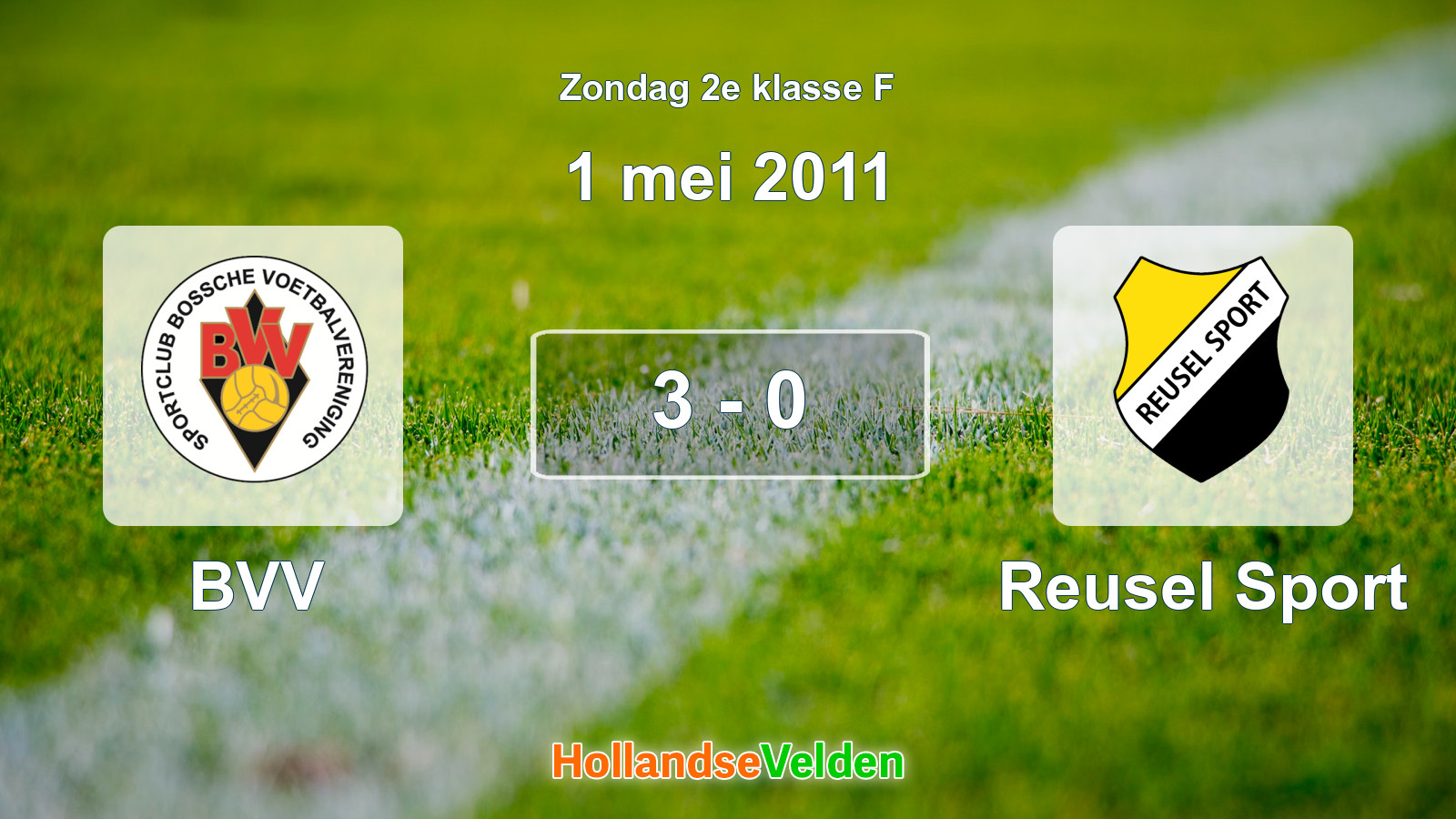 Gespeelde wedstrijd: BVV - Reusel Sport 3 - 0 (1 mei 2011)