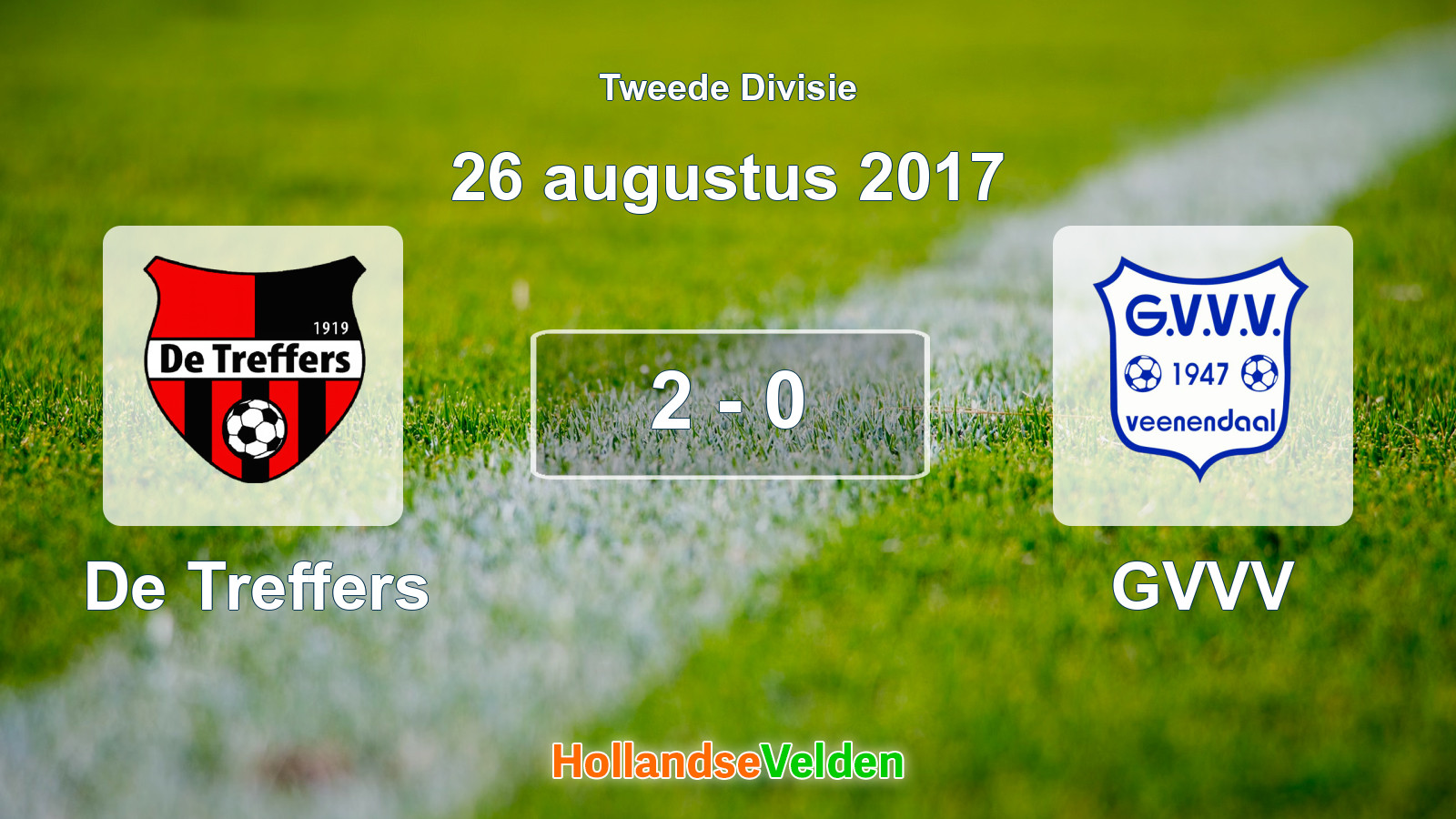 Gespeelde wedstrijd: De Treffers - GVVV 2 - 0 (26 augustus 2017)