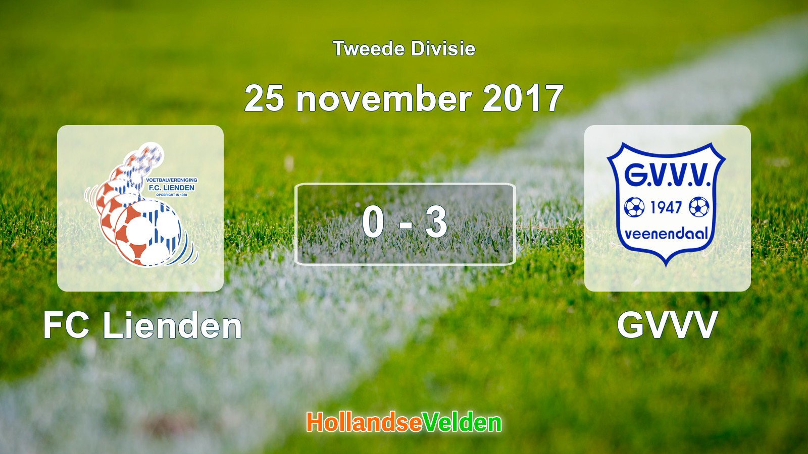 Gespeelde wedstrijd: FC Lienden - GVVV 0 - 3 (25 november 2017)