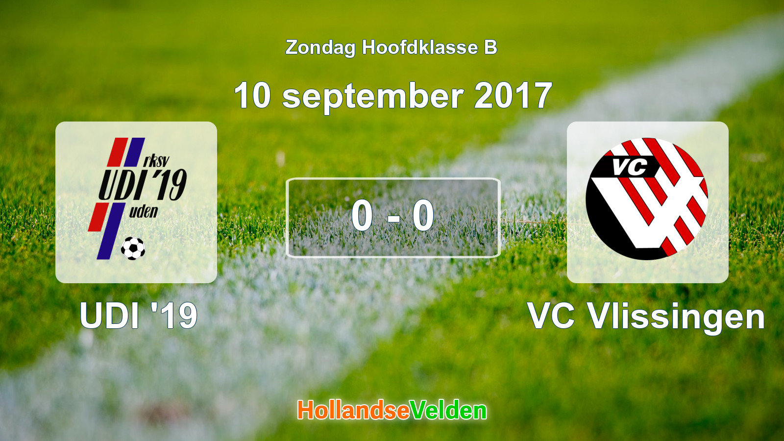 Gespeelde wedstrijd: UDI '19 - VC Vlissingen 0 - 0 (10 september 2017)
