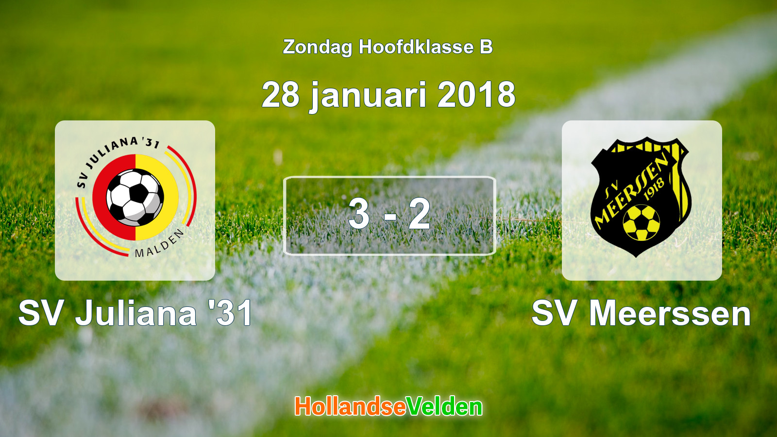 Gespeelde wedstrijd: SV Juliana '31 - SV Meerssen 3 - 2 (28 januari 2018)