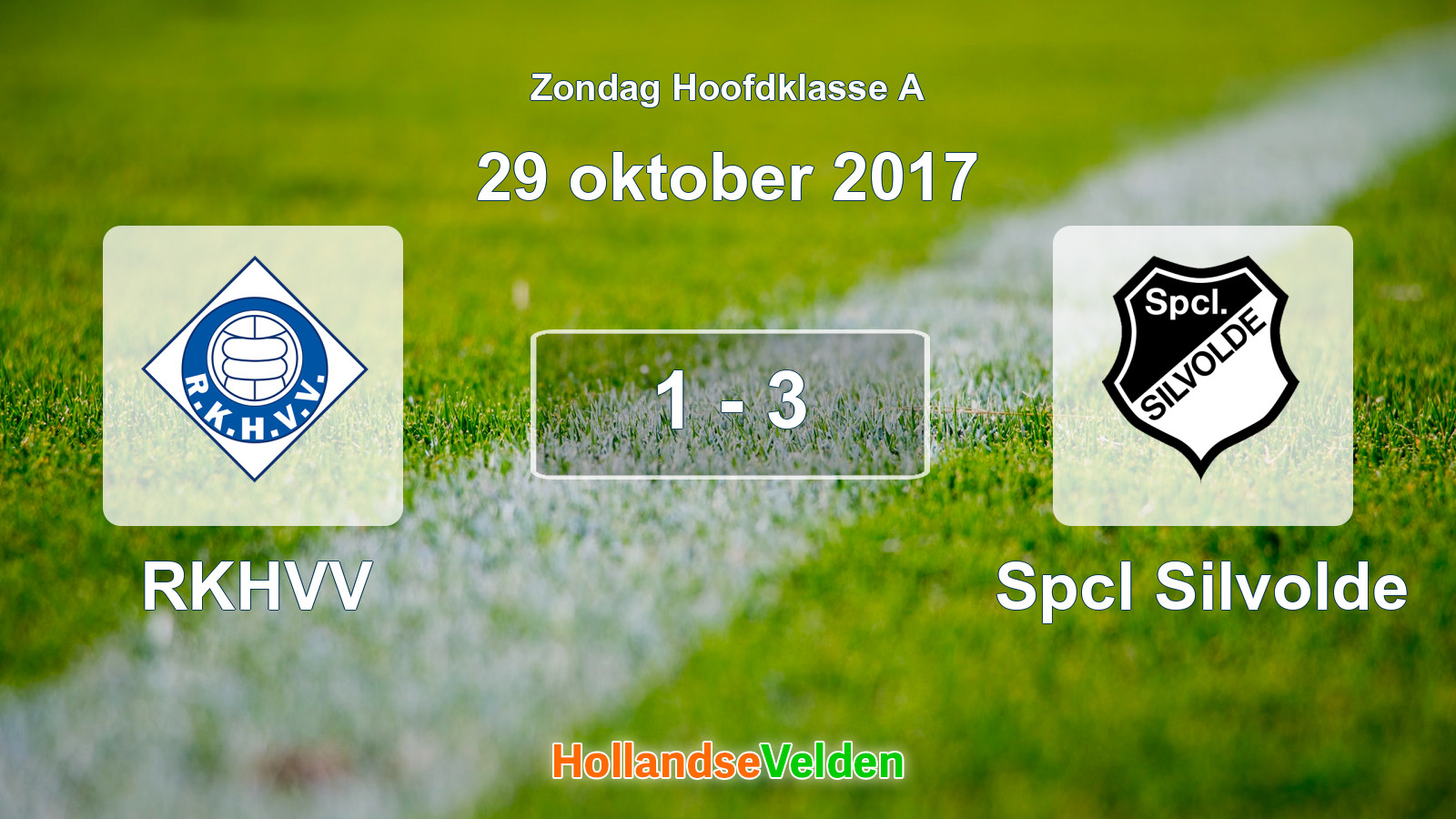 Gespeelde wedstrijd: RKHVV - Spcl Silvolde 1 - 3 (29 oktober 2017)