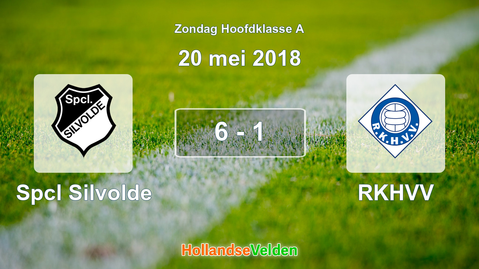 Gespeelde wedstrijd: Spcl Silvolde - RKHVV 6 - 1 (20 mei 2018)