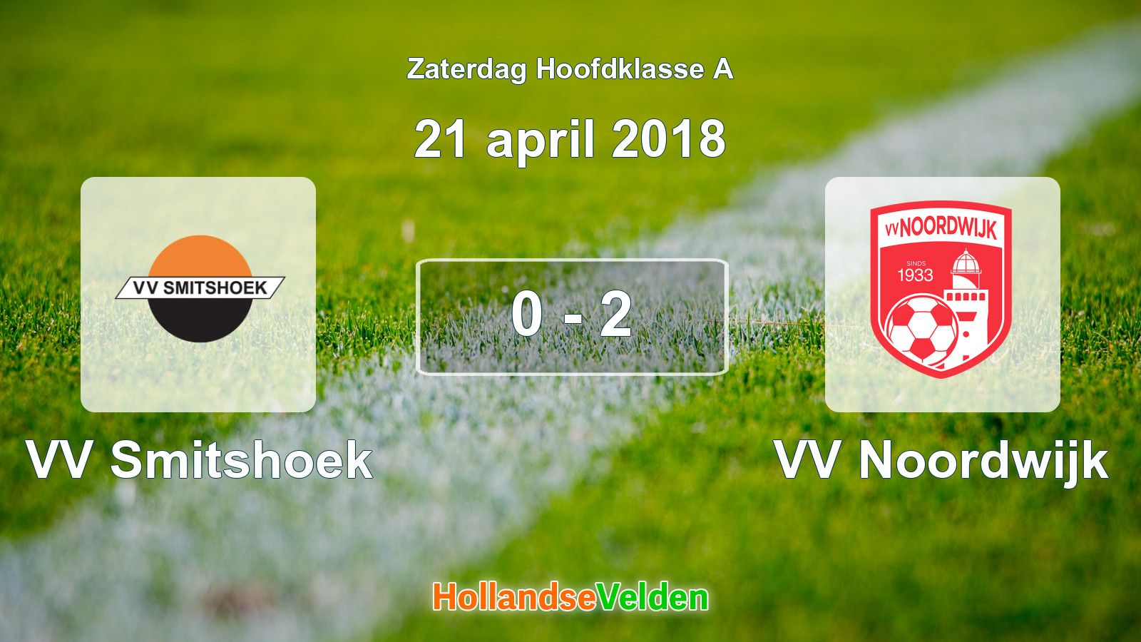Gespeelde wedstrijd: VV Smitshoek - VV Noordwijk 0 - 2 (21 april 2018)