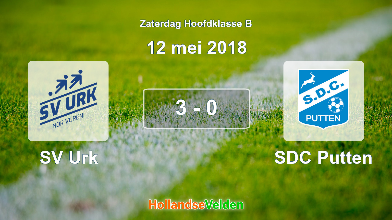 Gespeelde wedstrijd: SV Urk - SDC Putten 3 - 0 (12 mei 2018)