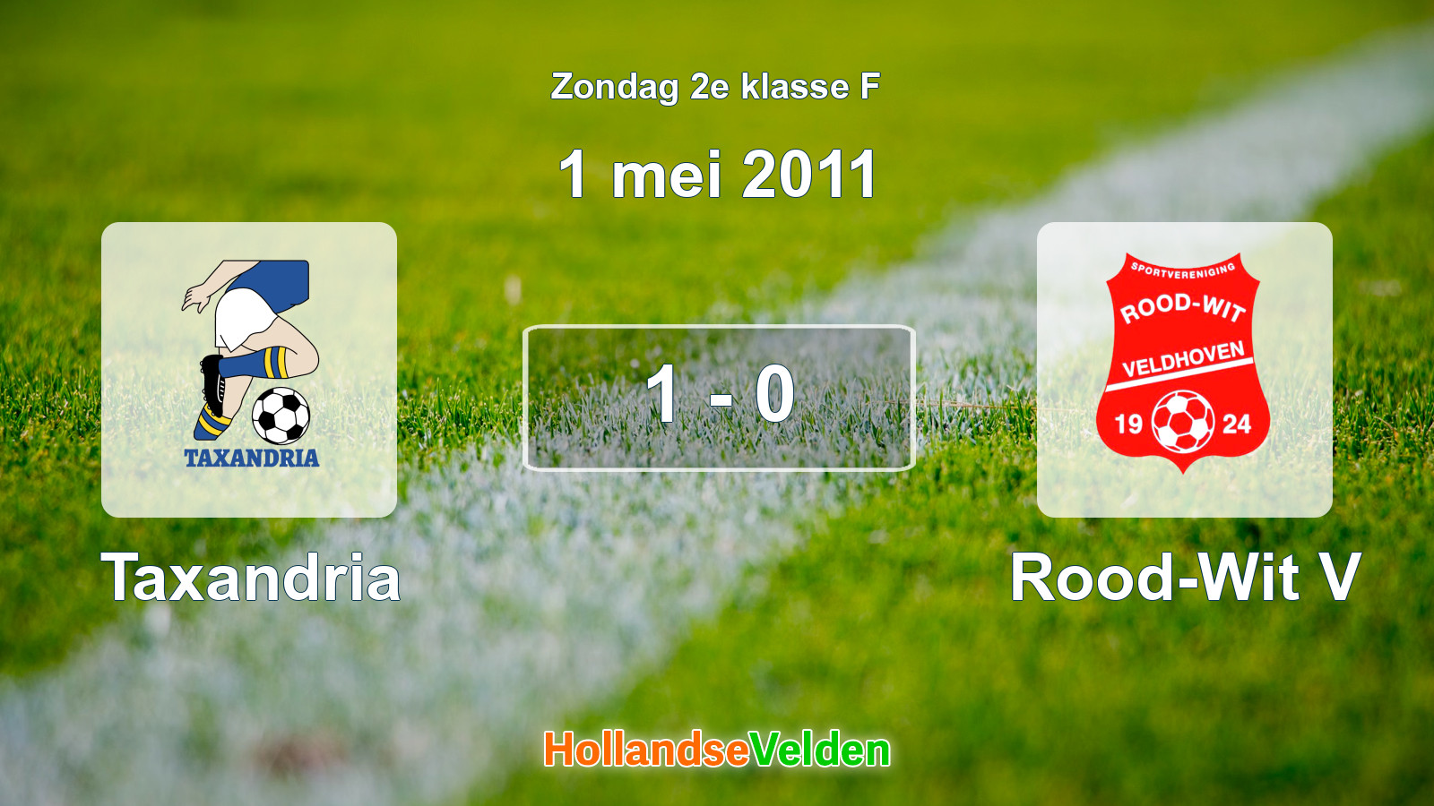 Gespeelde wedstrijd: Taxandria - Rood-Wit V 1 - 0 (1 mei 2011)