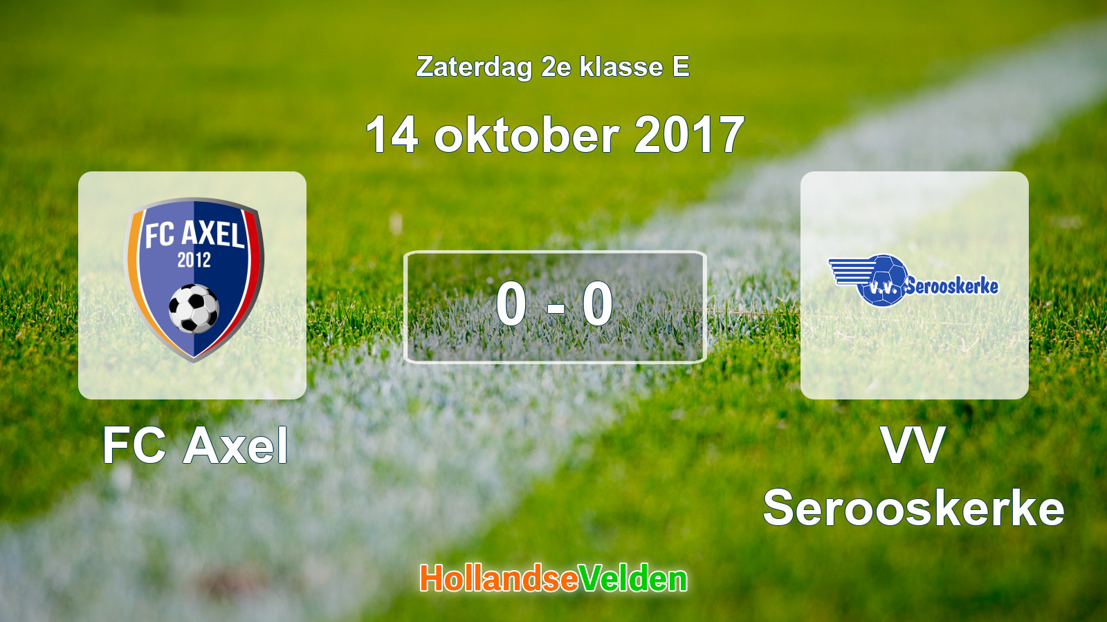 Gespeelde wedstrijd: FC Axel - VV Serooskerke 0 - 0 (14 oktober 2017)