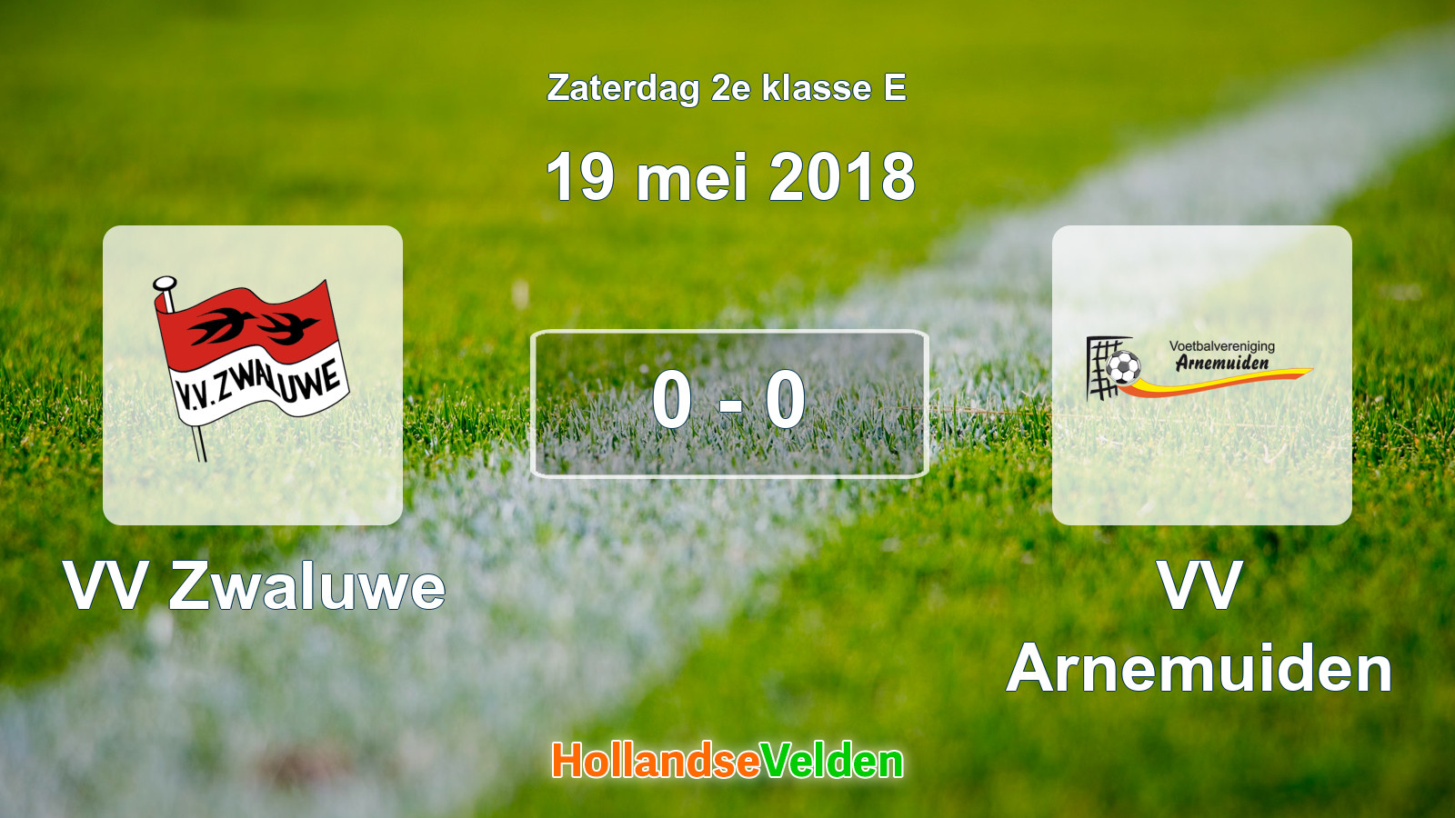 Gespeelde wedstrijd: VV Zwaluwe - VV Arnemuiden 0 - 0 (19 mei 2018)