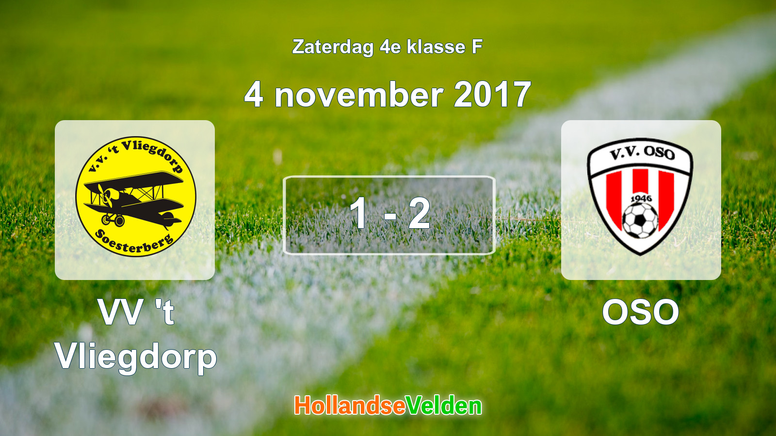 Gespeelde wedstrijd: VV 't Vliegdorp - OSO 1 - 2 (4 november 2017)