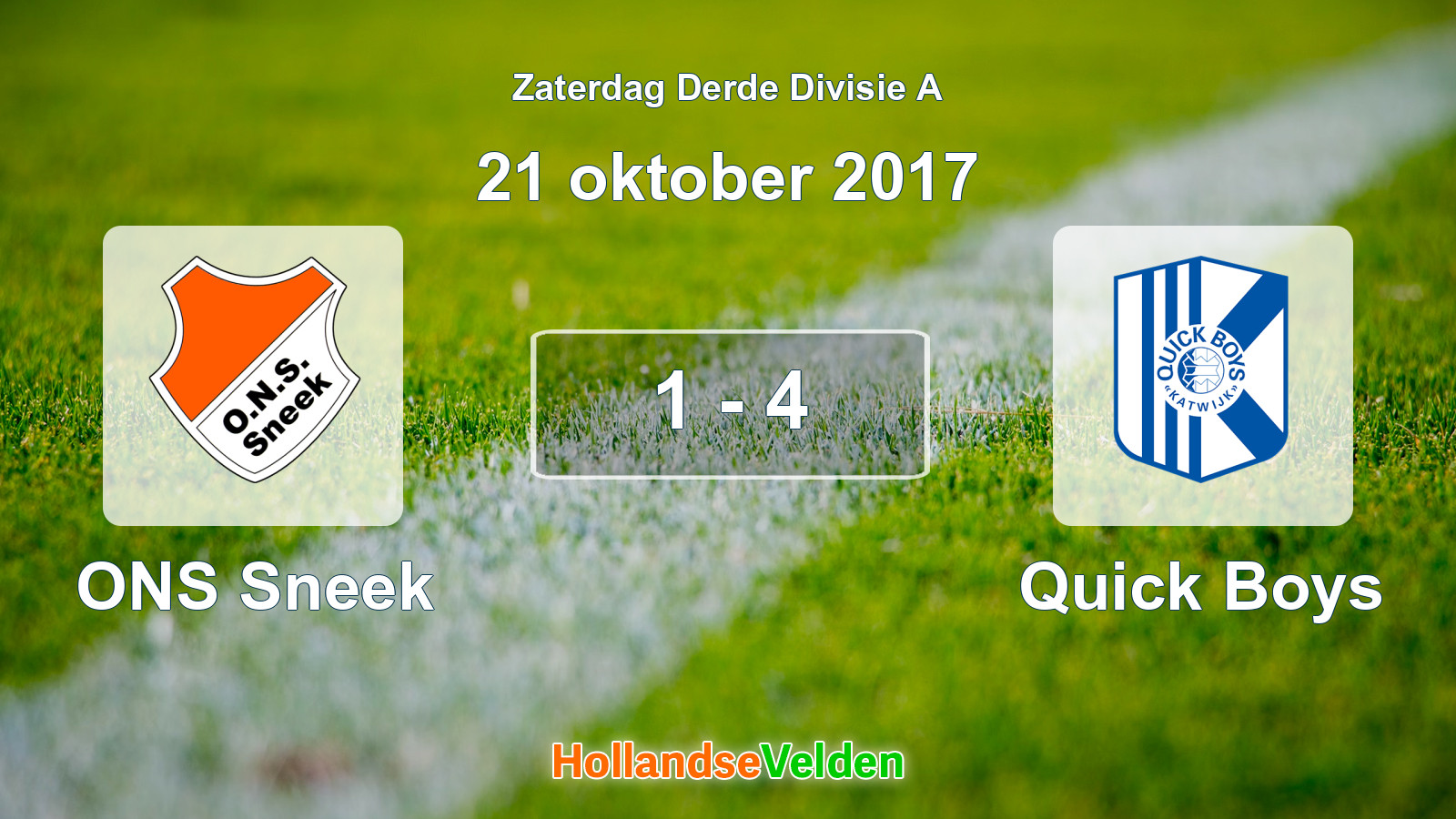Gespeelde wedstrijd: ONS Sneek - Quick Boys 1 - 4 (21 oktober 2017)