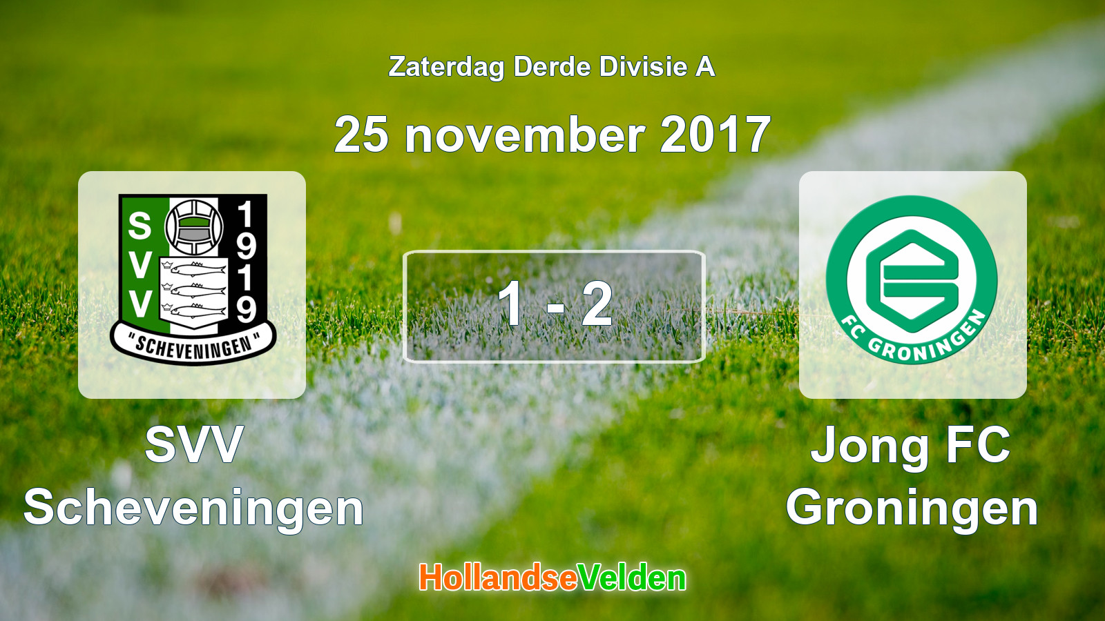 Gespeelde wedstrijd: SVV Scheveningen - Jong FC Groningen 1 - 2 (25 november 2017)