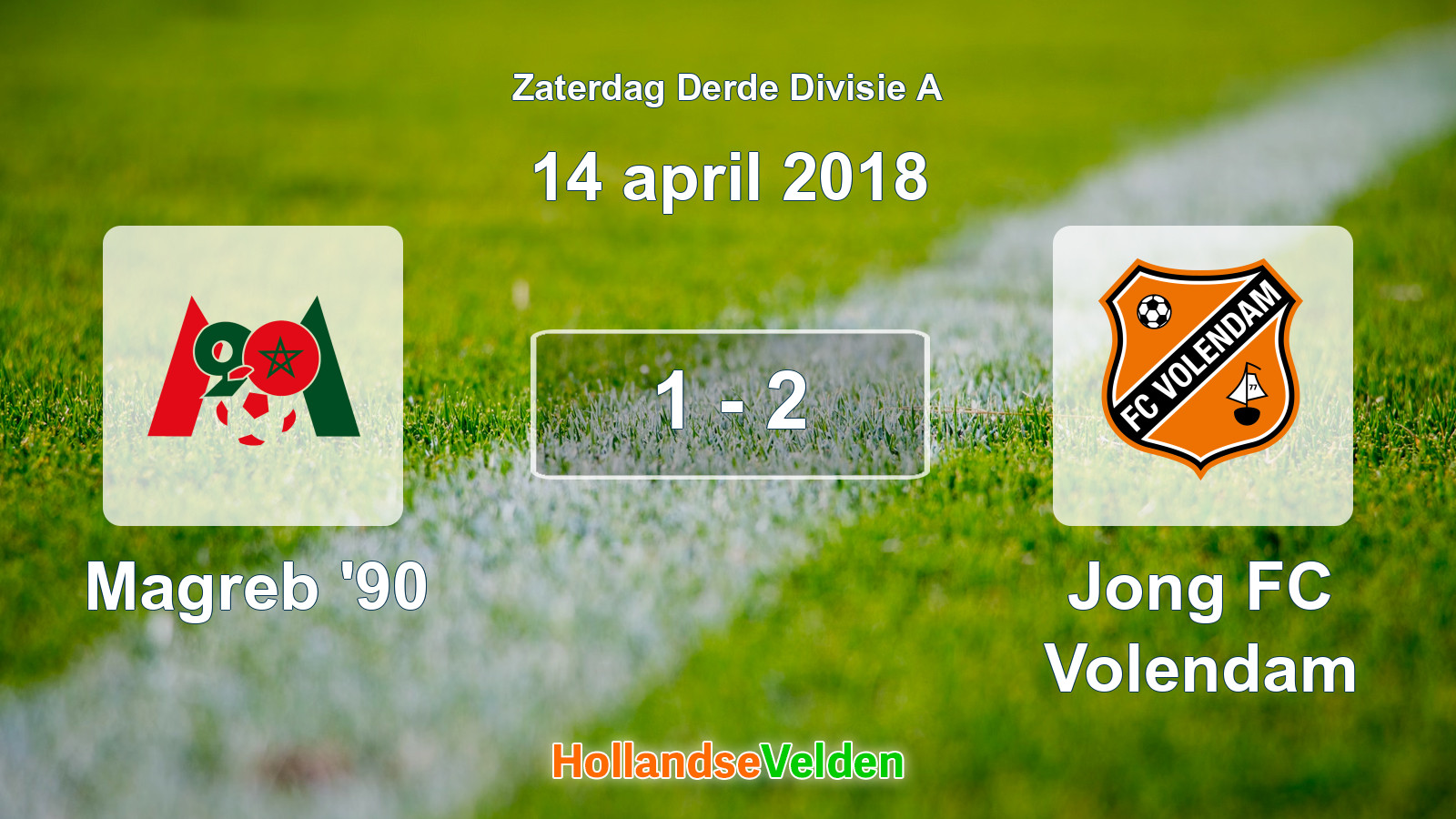 Gespeelde wedstrijd: Magreb '90 - Jong FC Volendam 1 - 2 (14 april 2018)