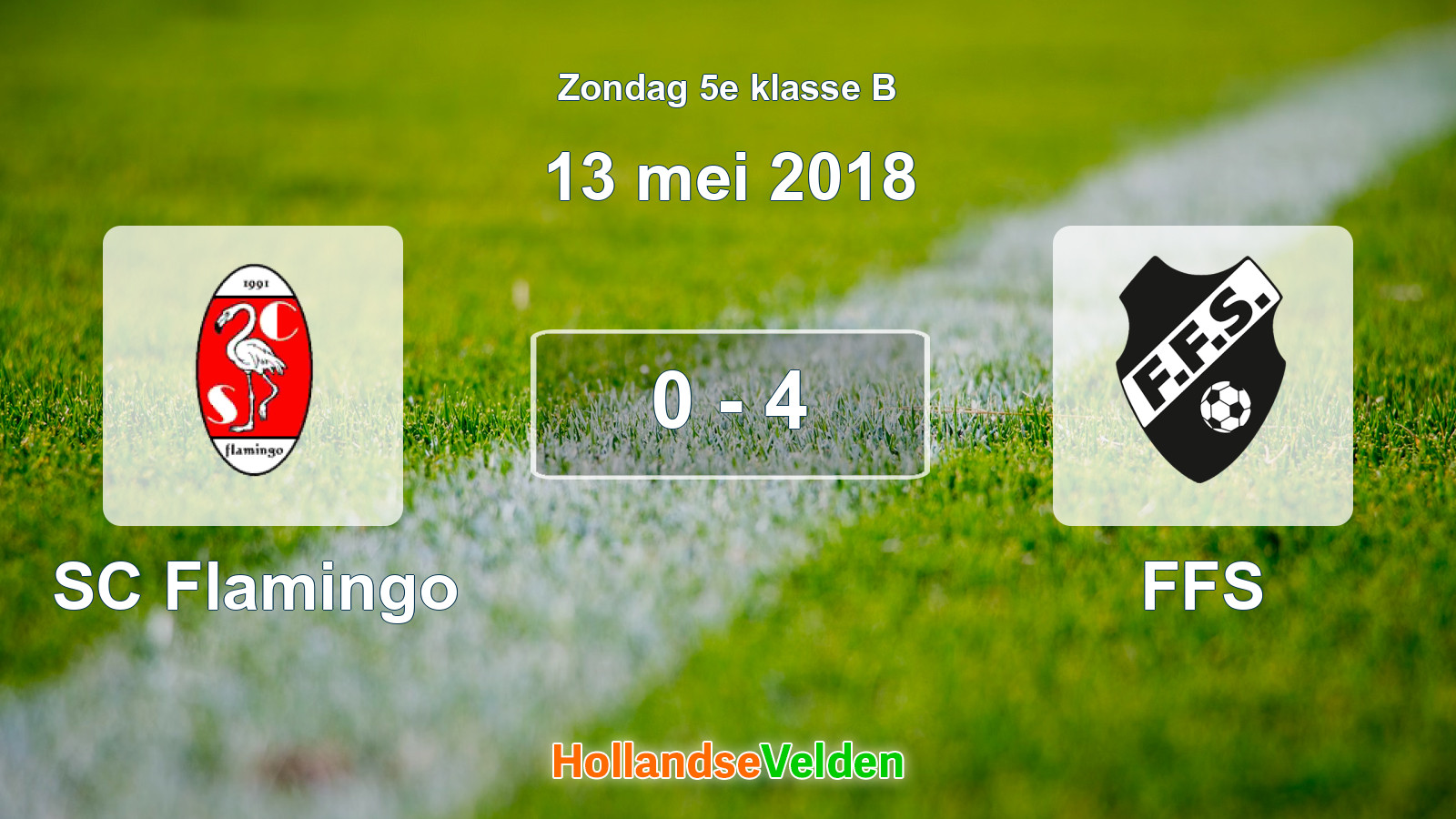 Gespeelde wedstrijd: SC Flamingo - FFS 0 - 4 (13 mei 2018)