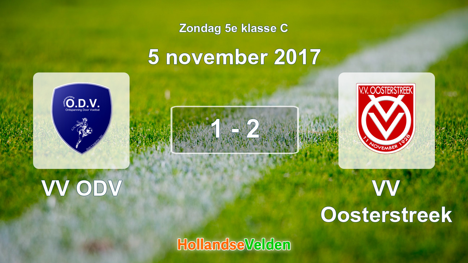 Gespeelde wedstrijd: VV ODV - VV Oosterstreek 1 - 2 (5 november 2017)