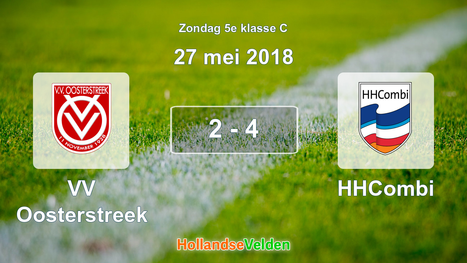 Gespeelde wedstrijd: VV Oosterstreek - HHCombi 2 - 4 (27 mei 2018)