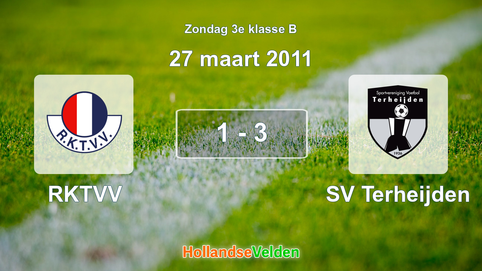 Gespeelde wedstrijd: RKTVV - SV Terheijden 1 - 3 (27 maart 2011)
