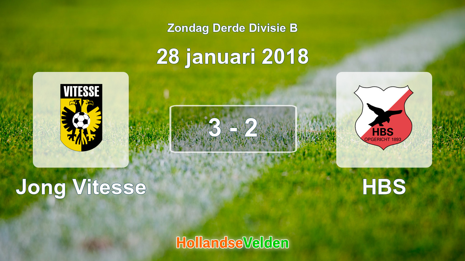 Gespeelde wedstrijd: Jong Vitesse - HBS 3 - 2 (28 januari 2018)