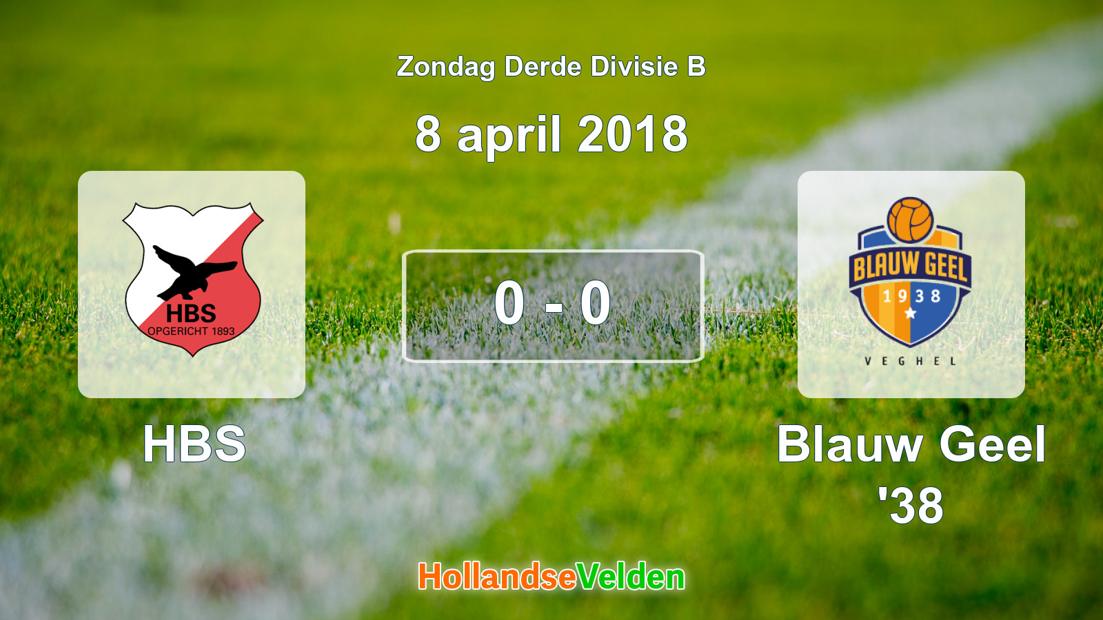 Gespeelde wedstrijd: HBS - Blauw Geel '38 0 - 0 (8 april 2018)