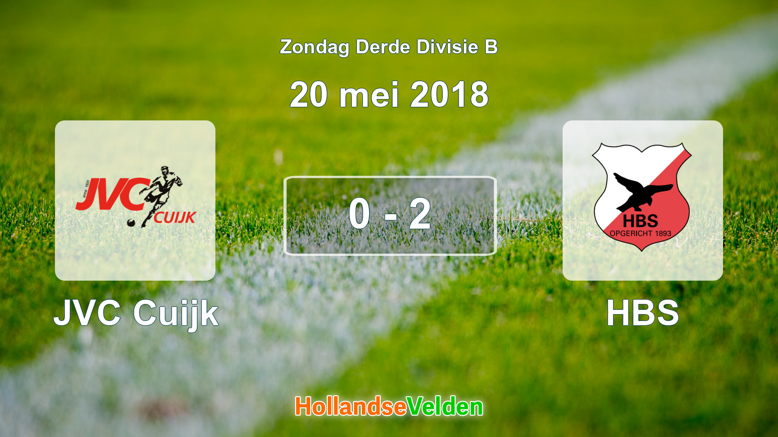 Gespeelde wedstrijd: JVC Cuijk - HBS 0 - 2 (20 mei 2018)