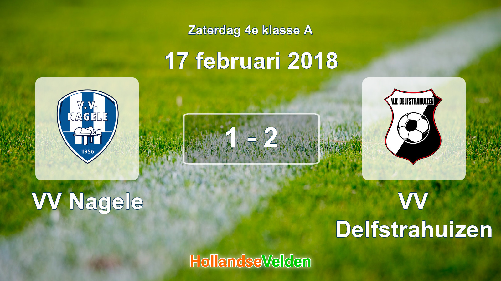 Gespeelde wedstrijd: VV Nagele - VV Delfstrahuizen 1 - 2 (17 februari 2018)
