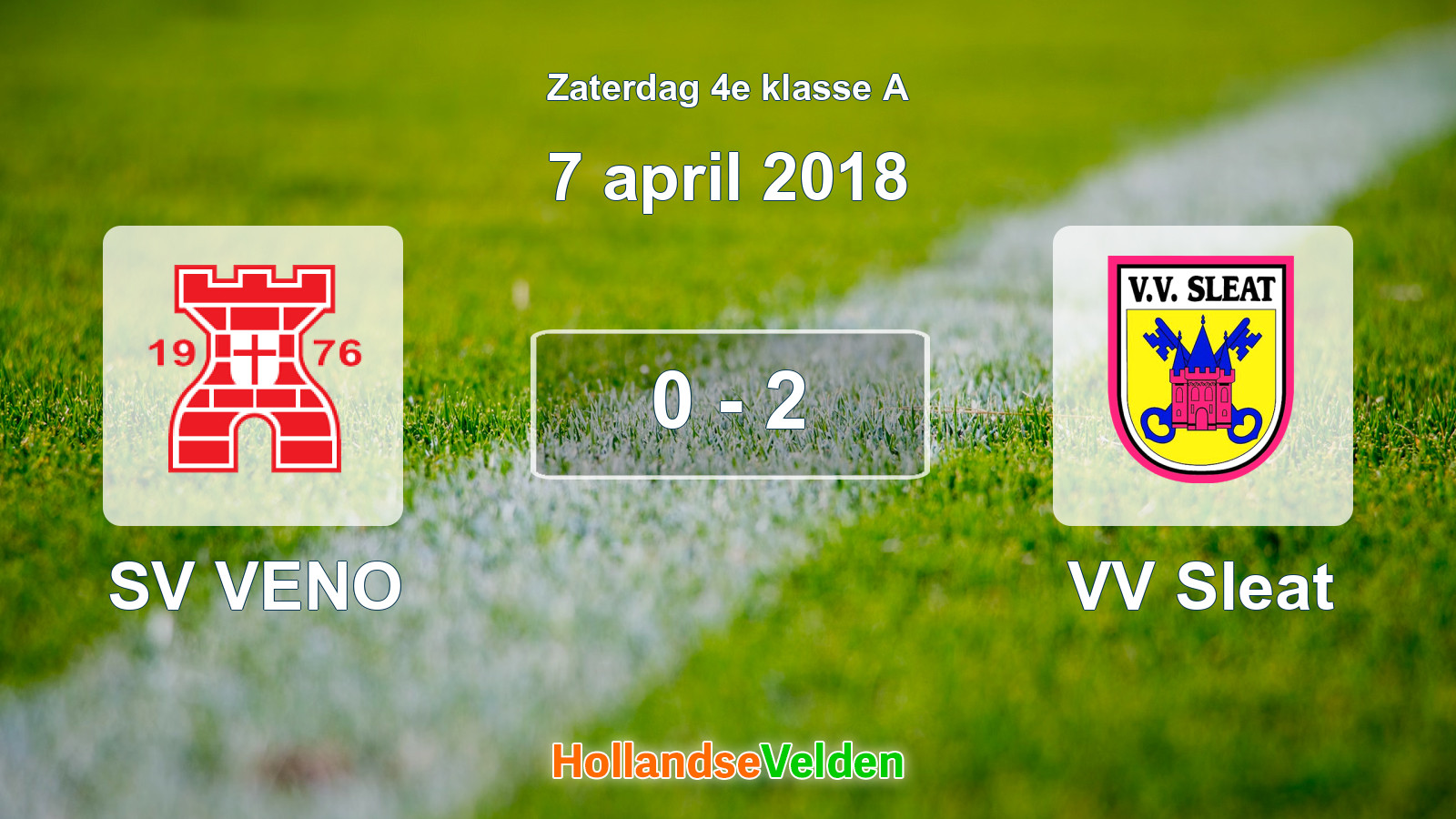 Gespeelde wedstrijd: SV VENO - VV Sleat 0 - 2 (7 april 2018)