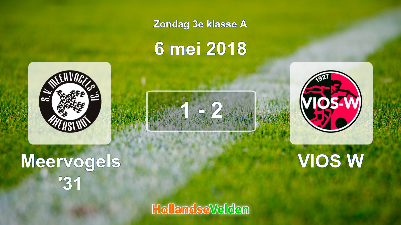 Gespeelde wedstrijd: Meervogels '31 - VIOS W 1 - 2 (6 mei 2018)