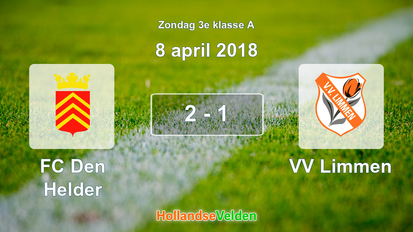 Gespeelde wedstrijd: FC Den Helder - VV Limmen 2 - 1 (8 april 2018)