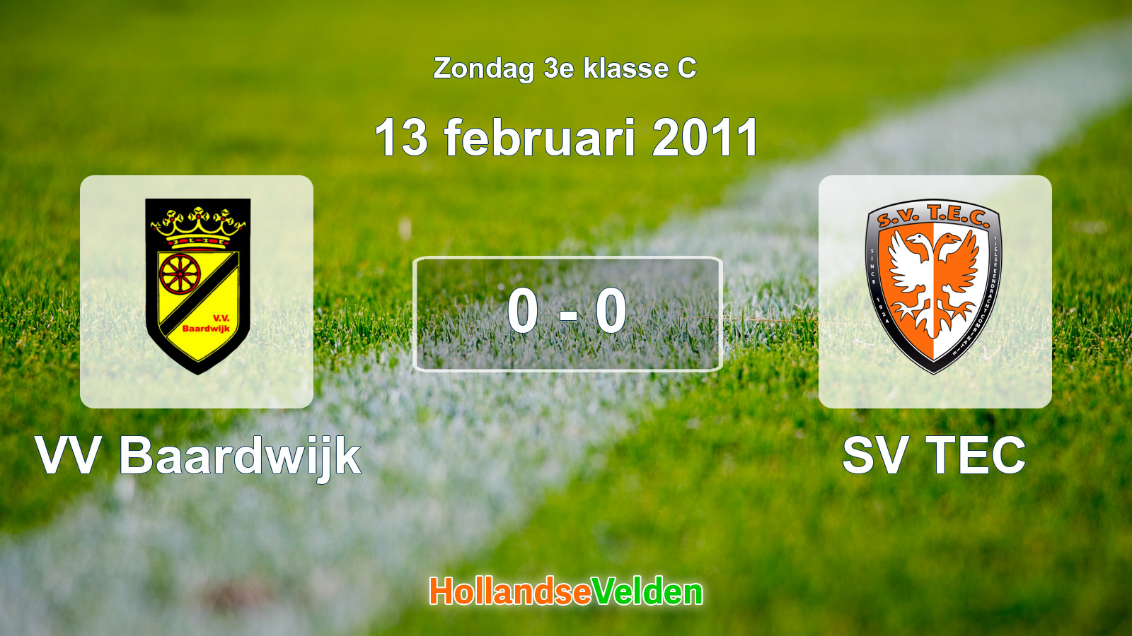 Gespeelde wedstrijd: VV Baardwijk - SV TEC 0 - 0 (13 februari 2011)