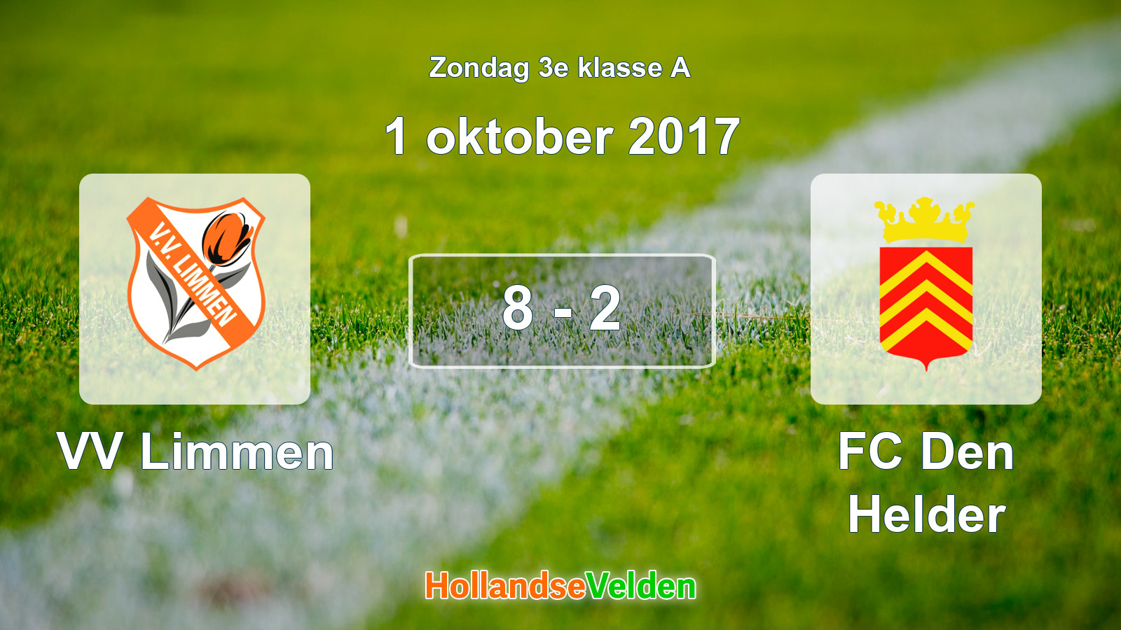 Gespeelde wedstrijd: VV Limmen - FC Den Helder 8 - 2 (1 oktober 2017)