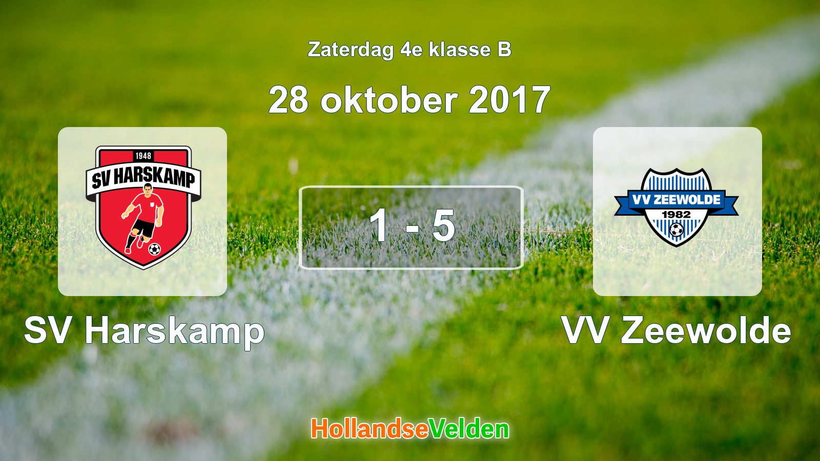 Gespeelde wedstrijd: SV Harskamp - VV Zeewolde 1 - 5 (28 oktober 2017)