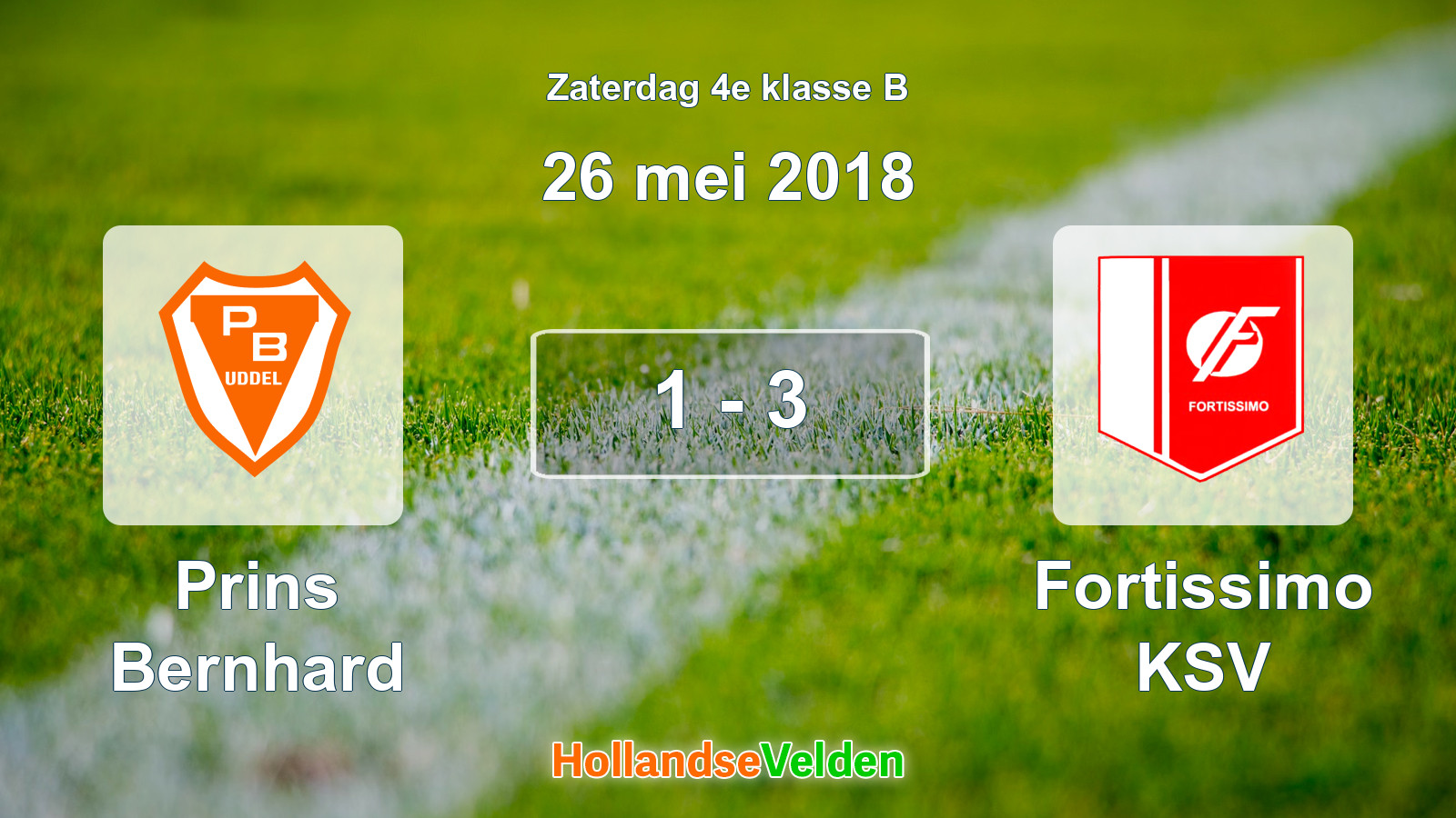 Gespeelde wedstrijd: Prins Bernhard - Fortissimo KSV 1 - 3 (26 mei 2018)